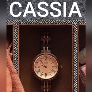 JORD CASSIA WALNUT VINTAGE ROSE WOMENS WATCH